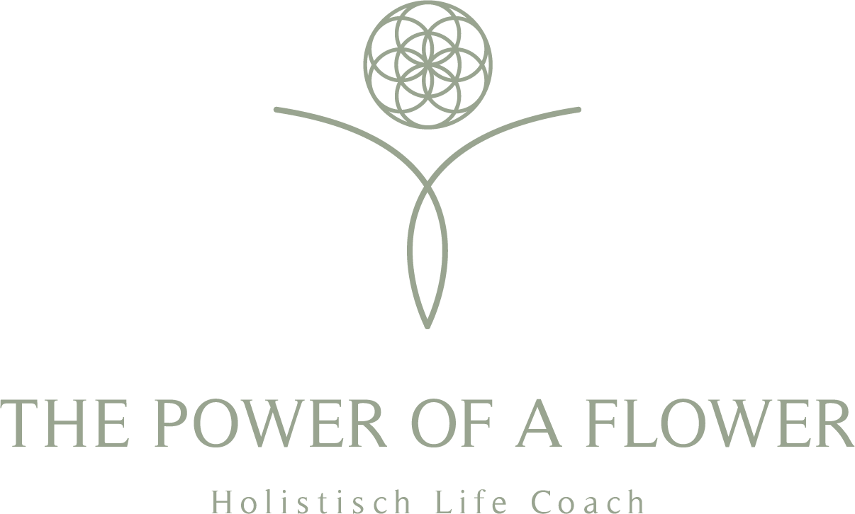The power of a Flower Logo lichtgroen